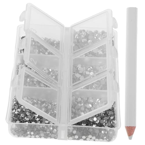 CALLARON 1 Satz Maniküre-Strass-Set Strasssteine für Nägel Nagelsteine Kit für Nagelzubehör glitzersteine für nägel maniküre zubehör Gesichtsschmuck flache Strasssteine Glas Silver CALLARON 1 Satz Maniküre-Strass-Set Strasssteine für Nägel Nagelsteine Kit für Nagelzubehör glitzersteine für nägel maniküre zubehör Gesichtsschmuck flache Strasssteine Glas Silver von CALLARON
