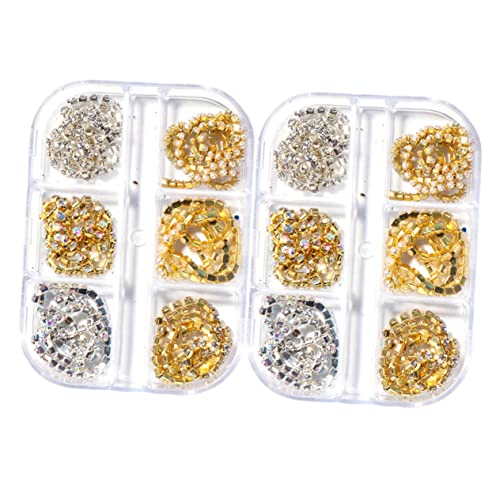 CALLARON 1 Satz Nail Art Ketten Schmuck Boxen Glitzernde Maniküre Zubehör Für Nageldesigns Für Natürliche Und Künstliche Nägel Für Damen Für Diy Projekte 2boxen CALLARON 1 Satz Nail Art Ketten Schmuck Boxen Glitzernde Maniküre Zubehör Für Nageldesigns Für Natürliche Und Künstliche Nägel Für Damen Für Diy Projekte 2boxen von CALLARON