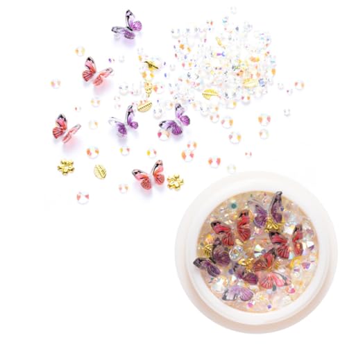 CALLARON 1 Satz Rhinestones Und Aufkleber Diy Nagelkunst Dekorationen Vielseitige Nail Art Zubehör Für Einzigartige Maniküre Und Designs 6boxen von CALLARON
