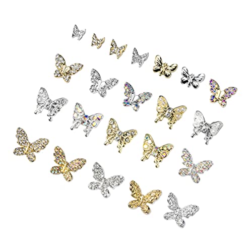 CALLARON 1 Satz Teiliges Schmetterlings Nageldekorationen Nail Charms Metallornamente Für Nagelkunst Für Natürliche Und Künstliche Nägel Einfach Anzuwenden 22 Stück CALLARON 1 Satz Teiliges Schmetterlings Nageldekorationen Nail Charms Metallornamente Für Nagelkunst Für Natürliche Und Künstliche Nägel Einfach Anzuwenden 22 Stück von CALLARON