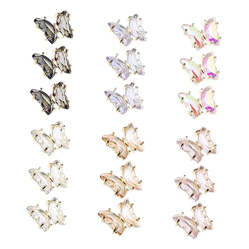 CALLARON 1 Satz Teiliges Schmetterlings Nagelkunst Zubehör Diy Maniküre Ornamente Mit Bunten Butterfly Charms Für Nageldesigns Installieren Für Damen 18 Stück CALLARON 1 Satz Teiliges Schmetterlings Nagelkunst Zubehör Diy Maniküre Ornamente Mit Bunten Butterfly Charms Für Nageldesigns Installieren Für Damen 18 Stück von CALLARON