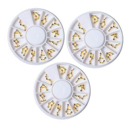 CALLARON 1 Satz Zodiac Nail Charms Nageldekorationen Mit Kristallen Für Nail Art Einzigartige Accessoires Für Diy Nägel Und Bastelprojekte 3boxen von CALLARON