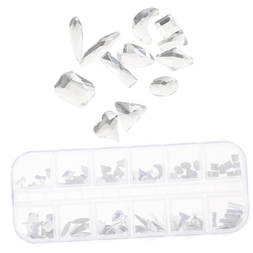 CALLARON 1 Schachtel Diamantnagelkunstanzug Nagelkunst-Anhänger für Strass-Nägel-Anhänger Herstellung Lieferungen UV Party-DIY-Nagelanhänger Nagelzubehör Nageledelsteine Metall von CALLARON