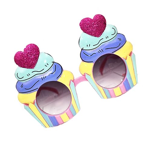 CALLARON 1 Stück Cupcake Förmige Brille mit Glitzer Herz Dekorationsbrille für Partys für Karneval Halloween und Cosplay Bequemes Tragegefühl Langlebiges Material Modisches Accessoire für CALLARON 1 Stück Cupcake Förmige Brille mit Glitzer Herz Dekorationsbrille für Partys für Karneval Halloween und Cosplay Bequemes Tragegefühl Langlebiges Material Modisches Accessoire für von CALLARON