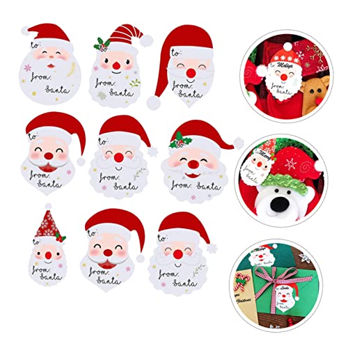 CALLARON 10 Blatt Bögen Weihnachtsaufkleber Selbstklebend mit Starken Haftung Geschenkanhänger Kreative Weihnachtsdeko Etiketten für Geschenkverpackungen Grußkarten und Geschenkbeutel von CALLARON