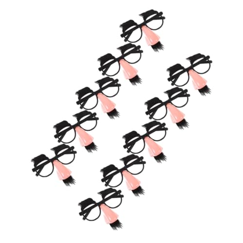 CALLARON 10 Stück Große Nasenbrille mit Schnurrbart und Augenbrauen Lustige Alte Mann Brille Halloween Party Requisite für Kostüm und Fotorequisiten Erwachsene von CALLARON
