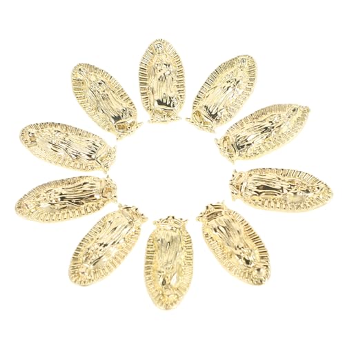 CALLARON 10 Stück Nail-art-zubehör Dame Von Guadalupe-pin Nagelanhänger Und Edelsteine Rosen-anhänger Für Nägel Deutscher Silberschmuck Nägel Charme Halskette Unserer Dame Golden Metall CALLARON 10 Stück Nail-art-zubehör Dame Von Guadalupe-pin Nagelanhänger Und Edelsteine Rosen-anhänger Für Nägel Deutscher Silberschmuck Nägel Charme Halskette Unserer Dame Golden Metall von CALLARON