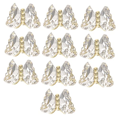 CALLARON 10 Stück Teiliges Schmetterlings Nail Charms aus Nail Dekoration für Diy Maniküre Glitzernde Schmetterlinge für Hochzeiten Partys und Besondere Anlässe von CALLARON