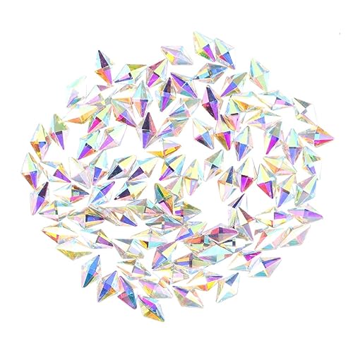 CALLARON 100 Stück Nagelbohrer glänzender Nagelkristall Nagel Strass Raute Edelsteine Nailart-Strasssteine Nailart-Kristall von CALLARON