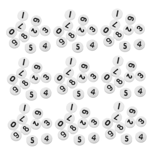 CALLARON 1000 Stück Acryl -digitale Perlen Schlüsselanhänger Perle Weiße Zahl Perlen Kit zur Schmuckherstellung weiße runde Perlen Acrylnummer Perlen number pendant Nummer lose Perle CALLARON 1000 Stück Acryl -digitale Perlen Schlüsselanhänger Perle Weiße Zahl Perlen Kit zur Schmuckherstellung weiße runde Perlen Acrylnummer Perlen number pendant Nummer lose Perle von CALLARON