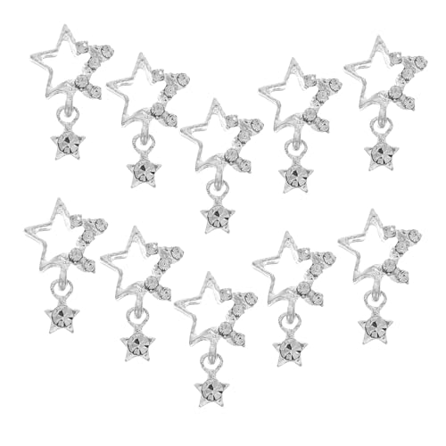 CALLARON 10Stücke Stern Charms Nail Art Dekorationen Mit Maniküre Zubehör Für Künstliche Nägel Nagelanhänger Für Damen Nageldesign Ornamente CALLARON 10Stücke Stern Charms Nail Art Dekorationen Mit Maniküre Zubehör Für Künstliche Nägel Nagelanhänger Für Damen Nageldesign Ornamente von CALLARON