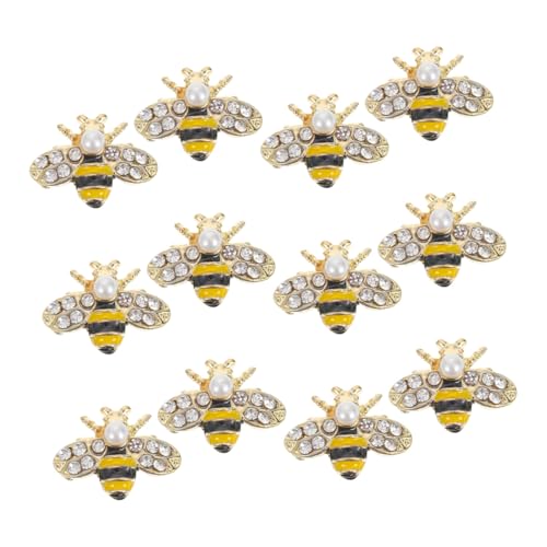 CALLARON 12 Stück Teiliges Bienen Nagelkunst Charms aus Legiertem Material Kinderfreundliche Sichere Nail Art Accessoires mit Strasssteinen Vielseitig für DIY Nageldesign und Geschenkideen CALLARON 12 Stück Teiliges Bienen Nagelkunst Charms aus Legiertem Material Kinderfreundliche Sichere Nail Art Accessoires mit Strasssteinen Vielseitig für DIY Nageldesign und Geschenkideen von CALLARON
