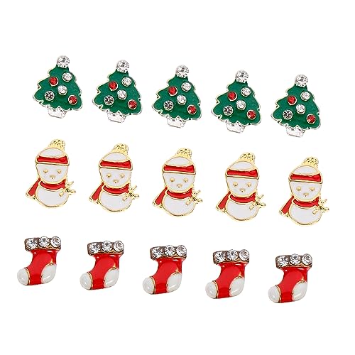 CALLARON 15 Stück Teiliges Weihnachts Nail Art Charms Legierte Maniküre Dekorationen DIY Nail Decors mit Kreativem Xmas Design Einfach Anzubringen für Zuhause und Nagelstudios CALLARON 15 Stück Teiliges Weihnachts Nail Art Charms Legierte Maniküre Dekorationen DIY Nail Decors mit Kreativem Xmas Design Einfach Anzubringen für Zuhause und Nagelstudios von CALLARON