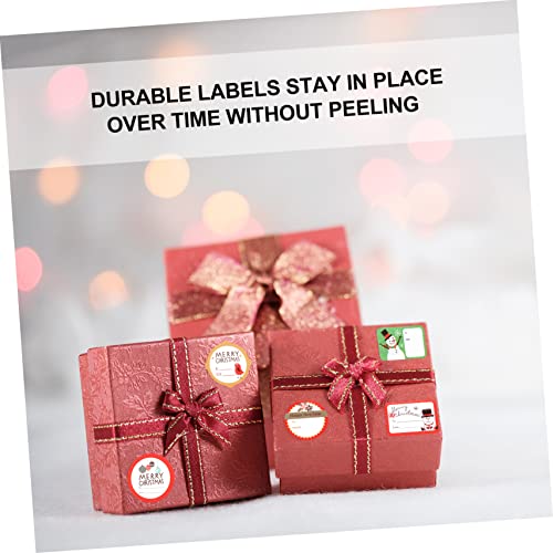CALLARON 18 Blatt Selbstklebende Weihnachtsaufkleber Namensschilder Designs Je Festliche Geschenketiketten Ablösbar Rückstände zur Geschenkverzierung und Beschriftung von CALLARON