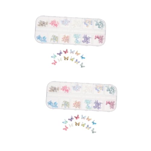 CALLARON 2 Boxen Butterfly Nail Art Dekoration Einzigartige Maniküre Zubehör für Diy Nail Designs Schmetterlings Ornamente Kompakt und Praktisch für Zuhause und Salon Hochwertiges Material CALLARON 2 Boxen Butterfly Nail Art Dekoration Einzigartige Maniküre Zubehör für Diy Nail Designs Schmetterlings Ornamente Kompakt und Praktisch für Zuhause und Salon Hochwertiges Material von CALLARON