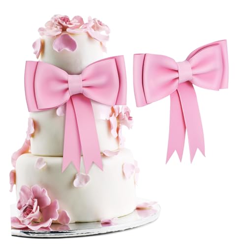 CALLARON 2 Pcs Bogen Cupcake Topper Prinzessin Geburtstag Kuchen Dekorationen Bowknot Große Bowknot Dekorationen von CALLARON