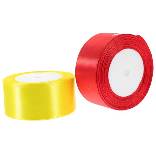CALLARON 2 Rollen Ribbon -Geschenkboxdekoration Band Basteln Kunsthandwerk Stoff groß elegante Bänder kreative Kuchenbänder Party-Geschenkbänder Blumenverpackungsbänder Polyester von CALLARON