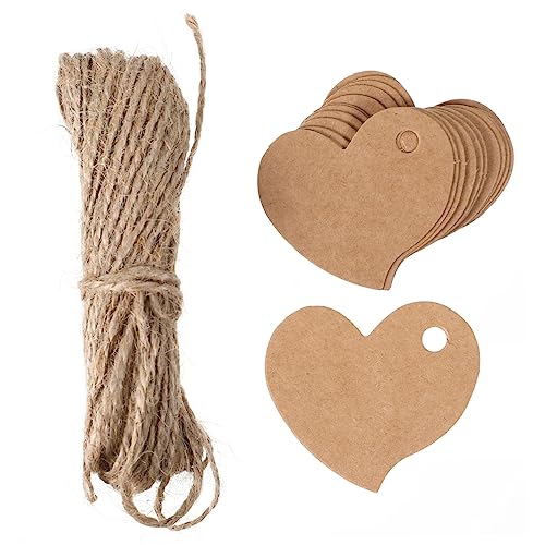 CALLARON 2 Sätze Kraftpapier Etiketten Herzanhänger Vorgefertigte Tags Mit Aufhängeloch Für Diy Bastelprojekte Preisetiketten Und Festtagskarten 3 Packungen * 2 CALLARON 2 Sätze Kraftpapier Etiketten Herzanhänger Vorgefertigte Tags Mit Aufhängeloch Für Diy Bastelprojekte Preisetiketten Und Festtagskarten 3 Packungen * 2 von CALLARON