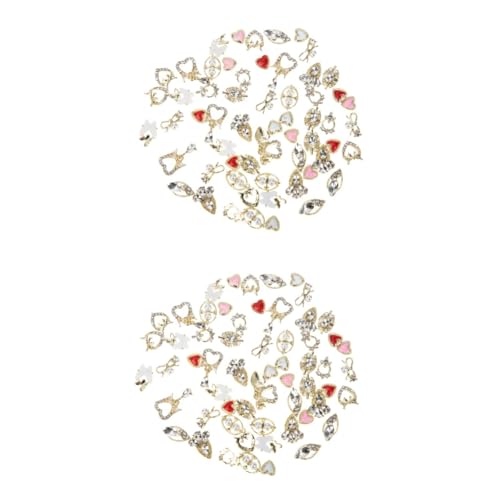 CALLARON 2 Sätze Maniküre Charms Nageldesign Dekorationen Schmuckaccessoires Für Nail Art Und Diy Anwendungen 60 Stück * 2 von CALLARON