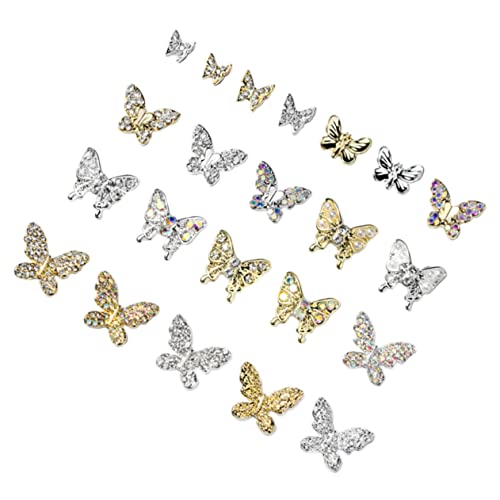 CALLARON 2 Sätze Schmetterlings Nagelcharms Nagelschmuck Für Nagelkunst Diy Maniküre Dekorationen Einfach Zu Verwenden 22 Stück * 2 CALLARON 2 Sätze Schmetterlings Nagelcharms Nagelschmuck Für Nagelkunst Diy Maniküre Dekorationen Einfach Zu Verwenden 22 Stück * 2 von CALLARON
