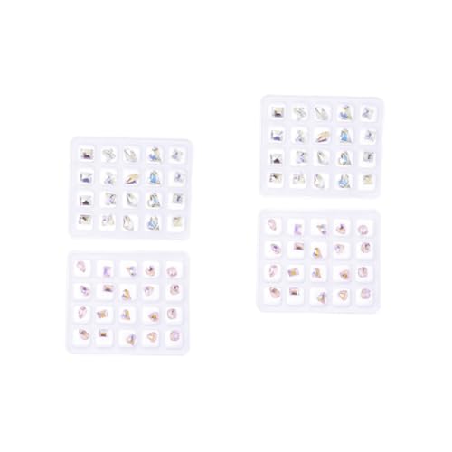 CALLARON 2 Sätze Spezielles Diamant -set Polieren Zubehör Für Maniküre Kunst Nageldekoration Nail-art-handwerk Nagelzauber Nail Craft Dekore Maniküre-charme Plastik Bunt 40 Stück * 2 von CALLARON