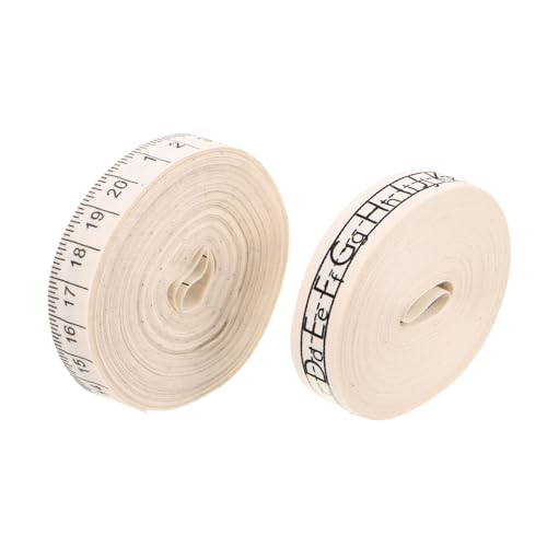 CALLARON 2 Stück Teiliges Baumwollband Schulanfang mit Lineal Buchstabenmuster Vielseitiges DIY Geschenkband Wiederverwendbar für Schulparty-dekoration und Geschenkverpackung von CALLARON