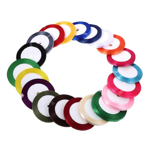 CALLARON 20 Rollen Blumenwickelband Seidenband Band zum Verpacken Buntes Band Schleifen zum Verpacken klein Festival-Paketband Bänder zum Basteln Geschenkband Bastelbandbündel Polyester CALLARON 20 Rollen Blumenwickelband Seidenband Band zum Verpacken Buntes Band Schleifen zum Verpacken klein Festival-Paketband Bänder zum Basteln Geschenkband Bastelbandbündel Polyester von CALLARON