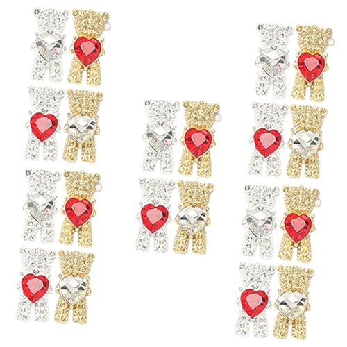 CALLARON 20 Stück Teiliges Nageldekor mit Bären Strasssteinen Herzförmige Nail Art Charms für DIY Maniküre Geeignet für Natürliche und Künstliche Nägel Romantisches Nagelschmuck Zubehör CALLARON 20 Stück Teiliges Nageldekor mit Bären Strasssteinen Herzförmige Nail Art Charms für DIY Maniküre Geeignet für Natürliche und Künstliche Nägel Romantisches Nagelschmuck Zubehör von CALLARON