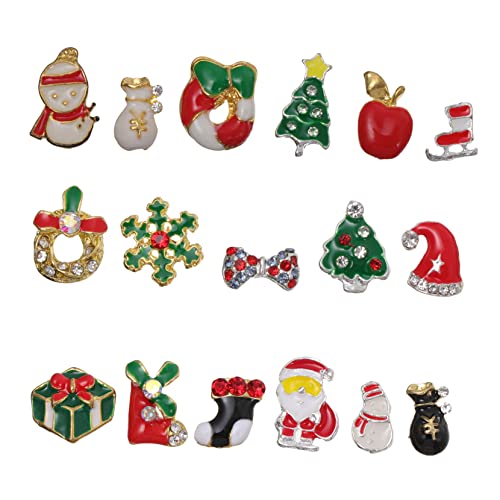 CALLARON 20 Stück Teiliges Weihnachts Nagelkunst aus Legierungs Nieten mit Schneeflocken und Glöckchen Motiven Nail Studs für DIY Maniküre für Weihnachtsfeiern und Nagelstudios CALLARON 20 Stück Teiliges Weihnachts Nagelkunst aus Legierungs Nieten mit Schneeflocken und Glöckchen Motiven Nail Studs für DIY Maniküre für Weihnachtsfeiern und Nagelstudios von CALLARON