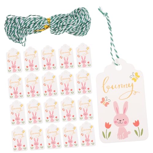 CALLARON 200 Stück Buntes Kaninchen -Tags hochzeitsgeschenk Schild Tags präsentieren Partyzubehör hängende Tags Papierhänge -Tags Papierkarte von CALLARON