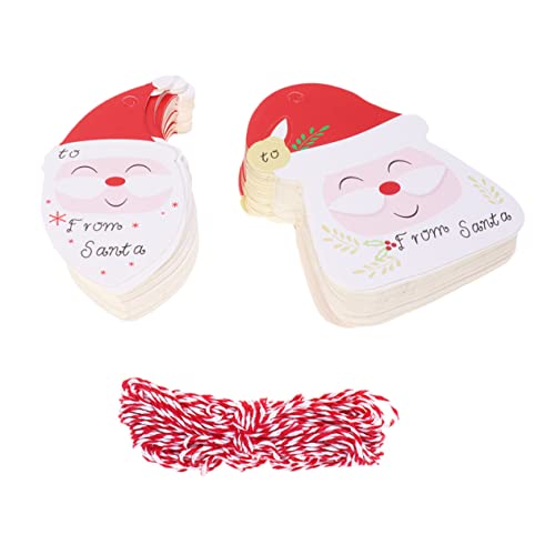 CALLARON 200Stücke Weihnachts Geschenkanhänger Kraftpapier Mit Weihnachtsmann Design Und Roten Weißen Schnüren Tags Für Geschenkverpackungen Und DIY Projekte CALLARON 200Stücke Weihnachts Geschenkanhänger Kraftpapier Mit Weihnachtsmann Design Und Roten Weißen Schnüren Tags Für Geschenkverpackungen Und DIY Projekte von CALLARON