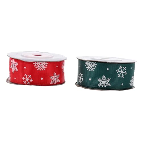 CALLARON 2Rollen Weihnachtsband Breites Geschenkband Für DIY Geschenkeverpackung Weihnachtsbaum Und Festtagsgestaltung CALLARON 2Rollen Weihnachtsband Breites Geschenkband Für DIY Geschenkeverpackung Weihnachtsbaum Und Festtagsgestaltung von CALLARON