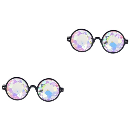 CALLARON 2St glasswear Trinkgläser fraktale Brille Kaleidoskop-Rave-Brille Kaleidoskopbrille Pflegebrille Sonnenbrille schnapsgläser Beugungsgläser Kaleidoskop-Brille elektronisch Kostüme von CALLARON