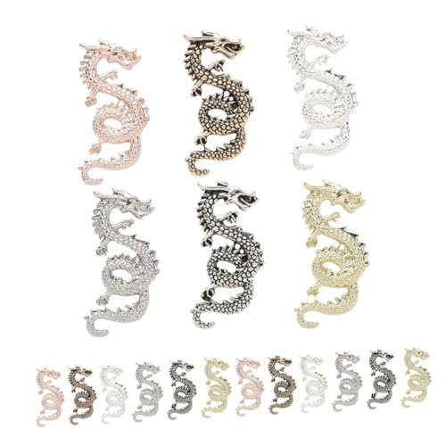 CALLARON 30 Stck. Nageldekor-anhänger Metallisch Dekorationen Kunst Nägel Mit Charme Maniküre Anhänger Für Nägel Uv Drachen Vintage Nagelanhänger Nagel Charms Aluminiumlegierung von CALLARON