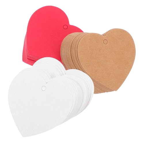 CALLARON 300Stücke Herzanhänger Für Leere Geschenkanhänger Herzform Kraftpapier Etiketten Valentinstag Dekoration Wiederverwendbar Und Vielseitig Einsetzbar von CALLARON