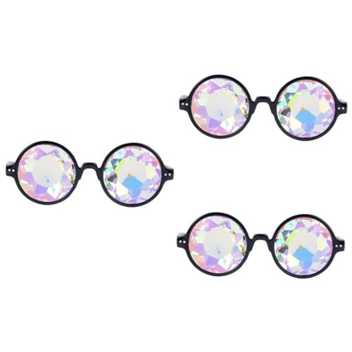 CALLARON 3St Trippy Brille für Raves Kaleidoskop edm brille brille begeisterte Brille fraktale Brille Kaliedoskope Pflegebrille schnapsgläser Sonnenbrille Beugungsgläser Glas Kostüme von CALLARON