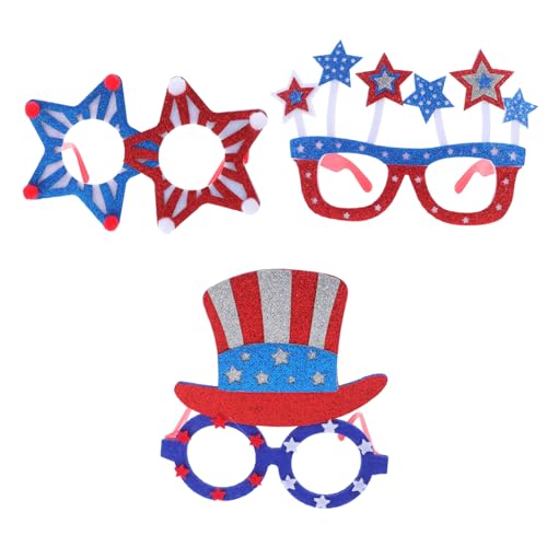CALLARON 3stücke Teiliges Unabhängigkeitstag Brillen Patriotic Party Eyewear Für Feierlichkeiten Sterne Und Hohe Hüte Für Partys Und Festlichkeiten CALLARON 3stücke Teiliges Unabhängigkeitstag Brillen Patriotic Party Eyewear Für Feierlichkeiten Sterne Und Hohe Hüte Für Partys Und Festlichkeiten von CALLARON