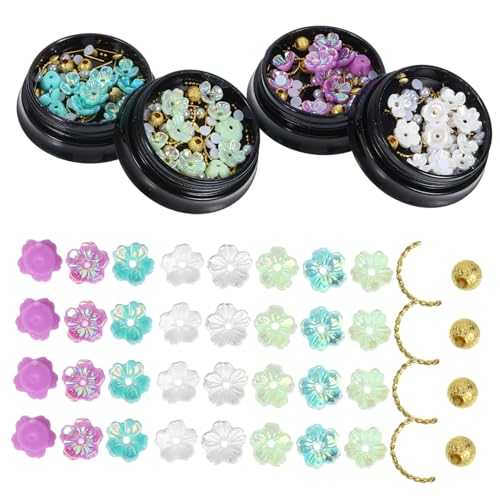 CALLARON 4 Boxen Boxen Blüten Nagelcharms DIY Nagelstuds Schmuck Dekoration für Nageldesign CALLARON 4 Boxen Boxen Blüten Nagelcharms DIY Nagelstuds Schmuck Dekoration für Nageldesign von CALLARON