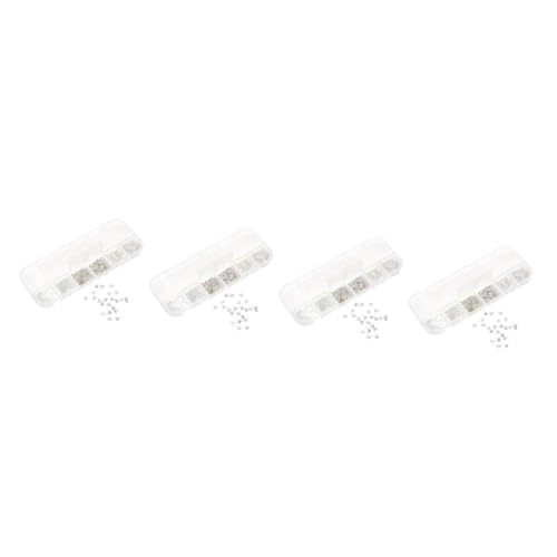 CALLARON 4 Boxen Maniküre Deko Fächer mit Flachen Schmucksteinen für Nagelkunst DIY Nageldesigns für Natürliche und Künstliche Nägel Langlebig und Leicht Anzuwenden von CALLARON