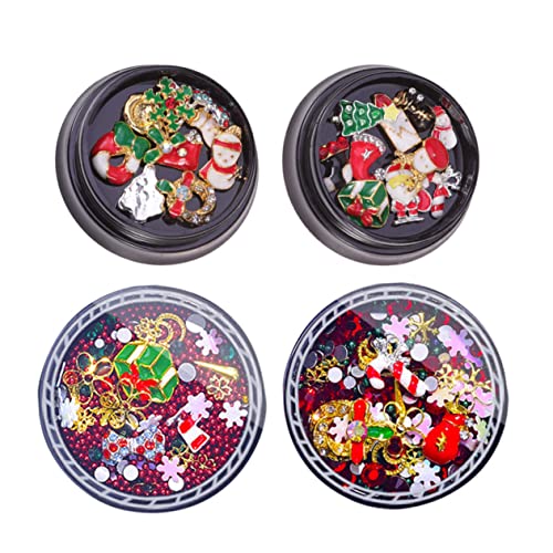 CALLARON 4 Boxen Weihnachts Nail Art Strasssteine mit Schneeflocken Santa Baum Motiven DIY Nageldekoration Charms für Festliche Maniküre und Kreative Nagelgestaltung CALLARON 4 Boxen Weihnachts Nail Art Strasssteine mit Schneeflocken Santa Baum Motiven DIY Nageldekoration Charms für Festliche Maniküre und Kreative Nagelgestaltung von CALLARON