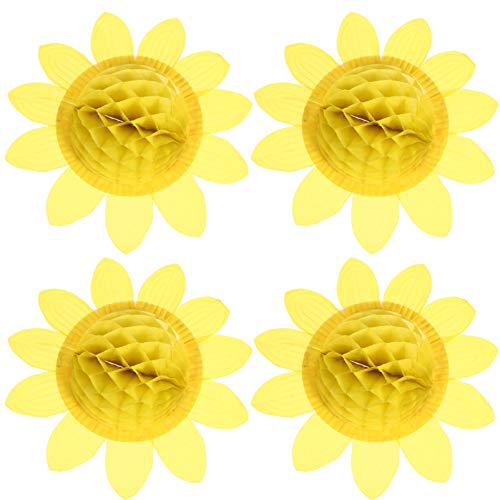 CALLARON 4 Stück Papier Sonnenblumen Fächer für Hawaii Party Dekoration Gelb für Festliche Anlässe und Fröhliche Dekorationen Drinnen und Draußen CALLARON 4 Stück Papier Sonnenblumen Fächer für Hawaii Party Dekoration Gelb für Festliche Anlässe und Fröhliche Dekorationen Drinnen und Draußen von CALLARON