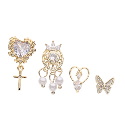 CALLARON 4 Stück Teiliges Metall Schmuck Dekorationen für Diy Maniküre Bezaubernde Anhänger für Nagelkunst für Zuhause und Nagelstudios CALLARON 4 Stück Teiliges Metall Schmuck Dekorationen für Diy Maniküre Bezaubernde Anhänger für Nagelkunst für Zuhause und Nagelstudios von CALLARON