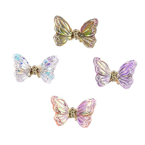 CALLARON 4 Stück Teiliges Nagelaccessoires aus Schmetterling Nail Art Deko für Diy Maniküre Nagelschmuck Elemente Aurorafarbe für Verschiedene Anlässe CALLARON 4 Stück Teiliges Nagelaccessoires aus Schmetterling Nail Art Deko für Diy Maniküre Nagelschmuck Elemente Aurorafarbe für Verschiedene Anlässe von CALLARON