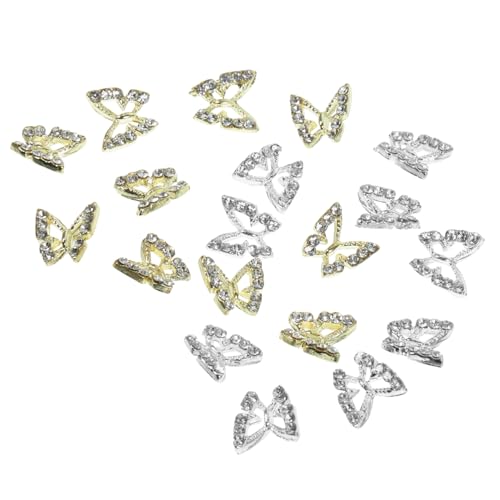 CALLARON 40 Stück Metall Butterfly Nagel Kunstschmuck Schmetterlinge Funkeln Maniküre Trendy Uv Nägel Schmetterlings-nagelkunstanhänger Nagel Charms Dekorationen Schläger Legierung CALLARON 40 Stück Metall Butterfly Nagel Kunstschmuck Schmetterlinge Funkeln Maniküre Trendy Uv Nägel Schmetterlings-nagelkunstanhänger Nagel Charms Dekorationen Schläger Legierung von CALLARON