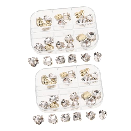 CALLARON 48 Stück Teiliges Transparente Glass Rhinestones Flatback Nagel Schmuck DIY Nail Charms für Präzise Nail Art Dekorationen Geschenkverpackung Geeignet für Anfänger und Profis CALLARON 48 Stück Teiliges Transparente Glass Rhinestones Flatback Nagel Schmuck DIY Nail Charms für Präzise Nail Art Dekorationen Geschenkverpackung Geeignet für Anfänger und Profis von CALLARON