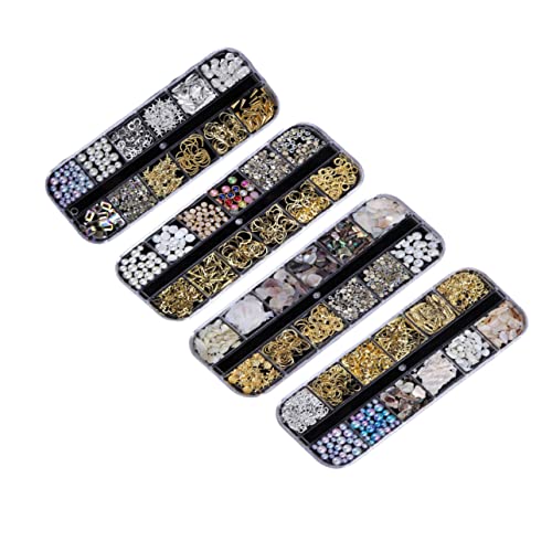CALLARON 4Sätze Fächer Nagelkunst Zubehör Mit Bunten Perlen Dekorationen Für DIY Maniküre Und Nail Art Designs CALLARON 4Sätze Fächer Nagelkunst Zubehör Mit Bunten Perlen Dekorationen Für DIY Maniküre Und Nail Art Designs von CALLARON
