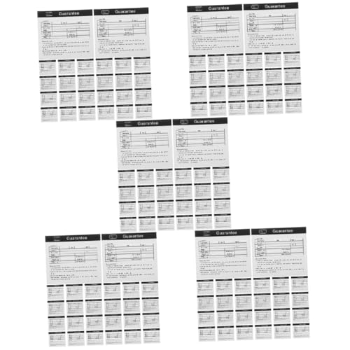 CALLARON 5 Sätze Garantiekarte Gerätereparaturkarten Leere Kundendienstkarte Englische After- -karten Für Geräte Gerätewartungskarte Papier 200 Stück * 5 CALLARON 5 Sätze Garantiekarte Gerätereparaturkarten Leere Kundendienstkarte Englische After- -karten Für Geräte Gerätewartungskarte Papier 200 Stück * 5 von CALLARON