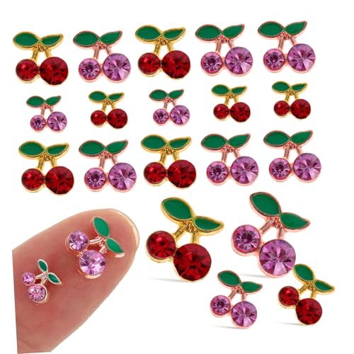 CALLARON 5 Sätze Kirsch Nagelschmuck Mit Funkelnden Strasssteinen Für Nagelkunst Langlebige Nail Charms Aus Hochwertigem Legierungsmaterial Für Natürliche Und Künstliche Nägel 32 Stück * 5 CALLARON 5 Sätze Kirsch Nagelschmuck Mit Funkelnden Strasssteinen Für Nagelkunst Langlebige Nail Charms Aus Hochwertigem Legierungsmaterial Für Natürliche Und Künstliche Nägel 32 Stück * 5 von CALLARON