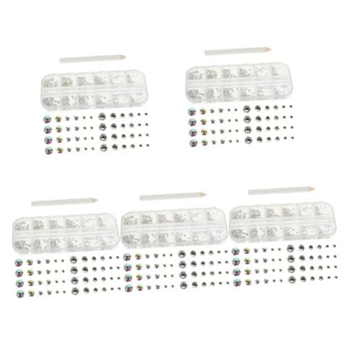 CALLARON 5 Sätze Nagelbohrer Nägel Flache Strasssteine zum Basteln Nail Strass-Kit UV nail decoration nail art set Nageldiamanten Strasssteine Make-up-Strasssteine für die Augen Glas CALLARON 5 Sätze Nagelbohrer Nägel Flache Strasssteine zum Basteln Nail Strass-Kit UV nail decoration nail art set Nageldiamanten Strasssteine Make-up-Strasssteine für die Augen Glas von CALLARON