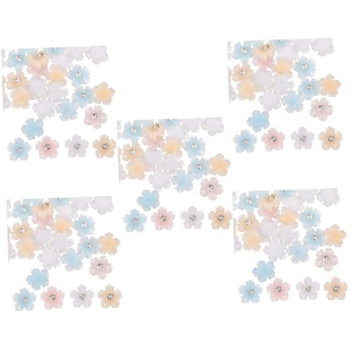 CALLARON 5 Stück 2 Eistransparent-Harzpunktbohrer Strasssteine Nagelblumen-Anhänger ästhetisch schmücken Charme nail art set kunstnägel set nail set deko Nailart-Juwelen Nagelkunstzubehör von CALLARON